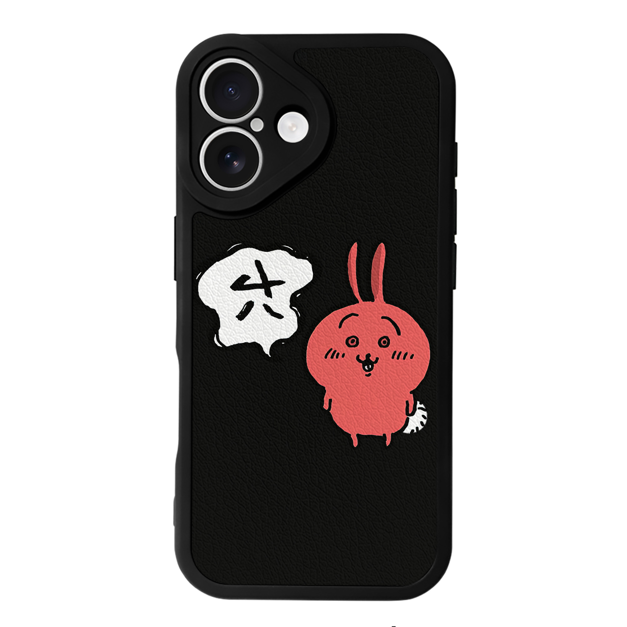 （画像用） ちいかわ ハチワレ Chii-kawa hachiware 【iPhone 16シリーズ対応】シリコンスマホケース（レザー調） 材質：シリコン